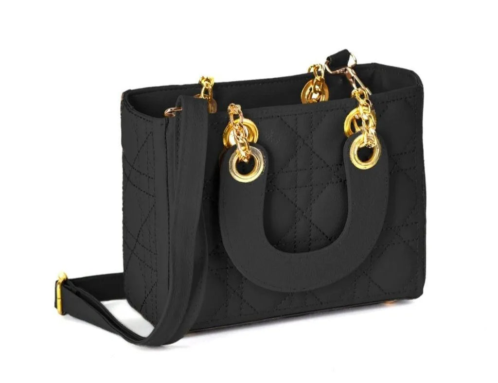 Black Embroidered Crossbody Bag for Girls, Stylish & Lightweight