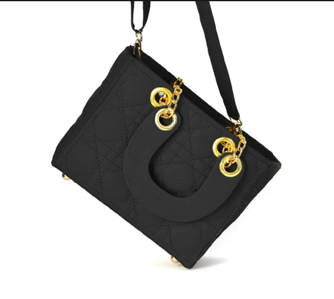 Black Embroidered Crossbody Bag for Girls, Stylish & Lightweight